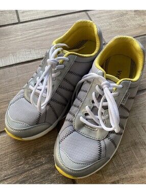 Vionic Women’s 7.5 Wide Alliance Silver Yellow Walking Shoes